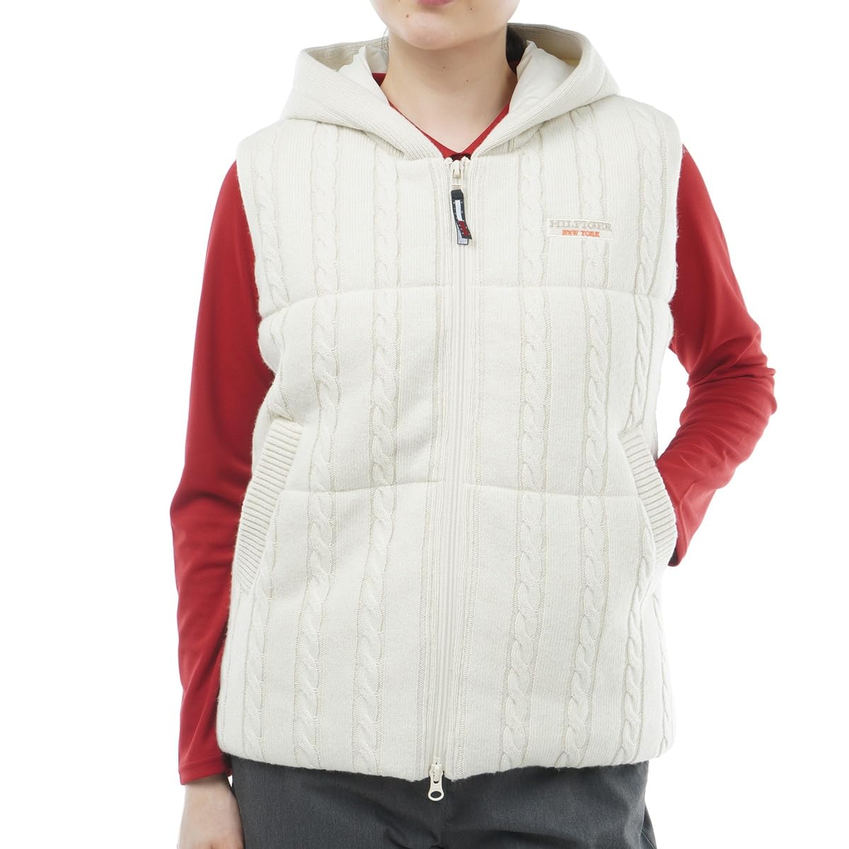 Amazon | [トミー ヒルフィガー ゴルフ] ケーブルパテッド ベスト